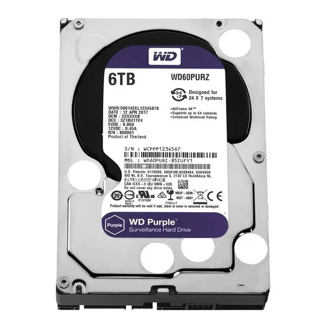 Disco Duro 6 Teras Pc- Video Vigilancia Purpura Sata Nuevo