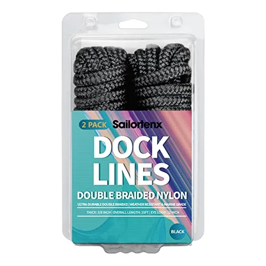 Juego De Cables De Amarre Barcos De 2 Paquetes De 3/8