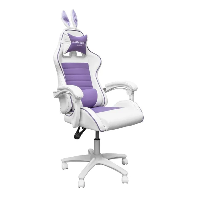 Silla Gamer Ergonomus Bunny Ergonómica Con Orejas Color Viol