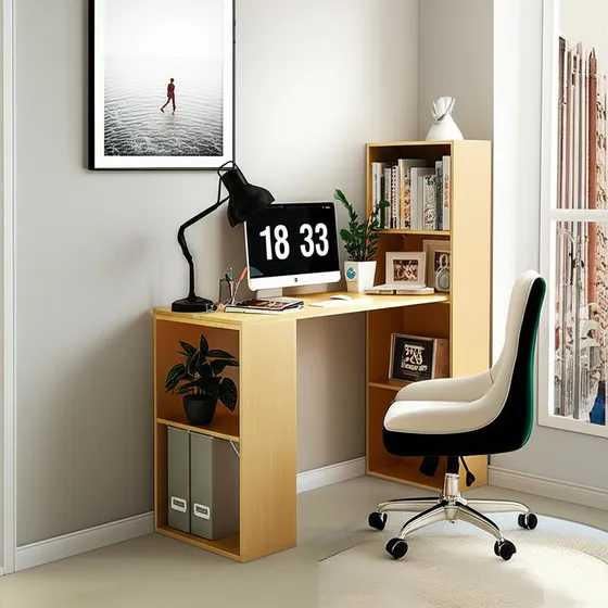 Escritorio De Oficina Dual Color Rovere Sukra Color Marrón C