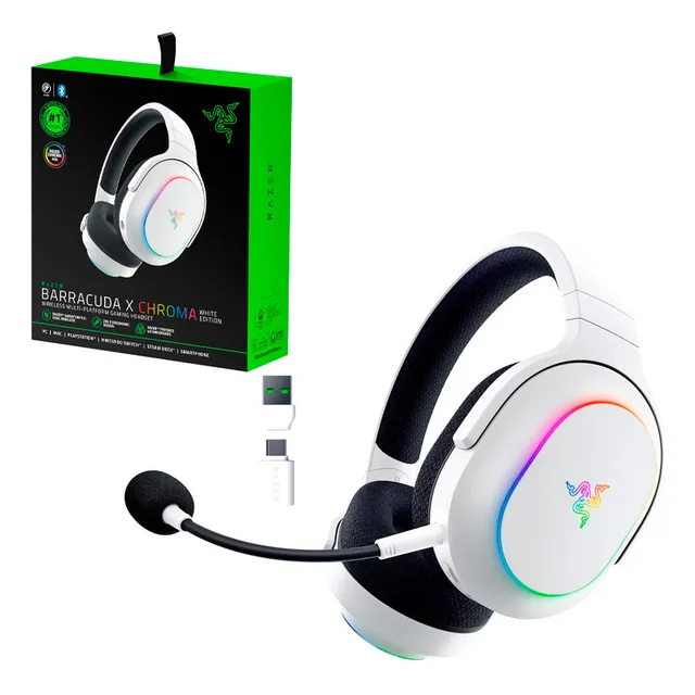 Diadema Gamer Razer Barracuda X Chroma Wireless White