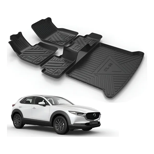 Tapete Mazda Cx-30 Termoformado: 2 Filas Y Baúl Max