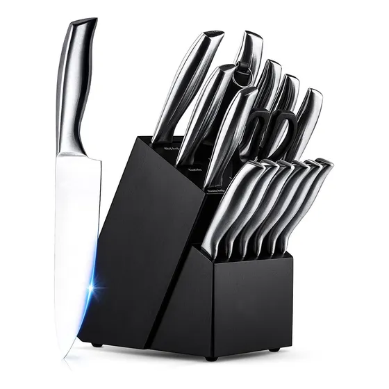 Juego Cuchillos Cocina Set 15 Piezas Acero Quirúrgico Base D