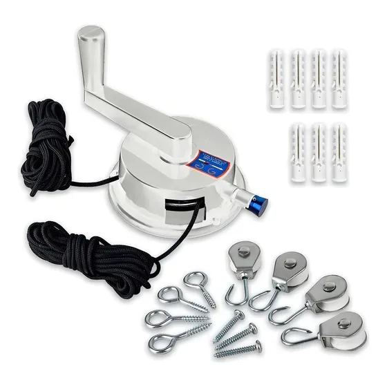 Energy Plus 405700 polea para domo en aluminio blanco abre c