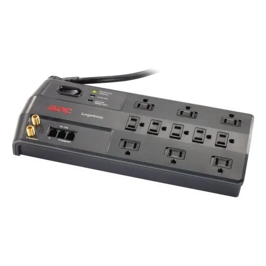 Apc 11-outlet Surge Protector 3020 Joules Con Telefono, Dsl