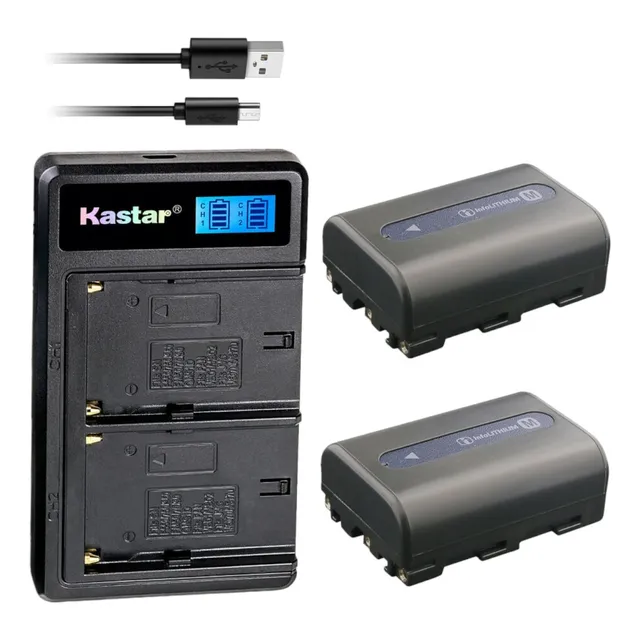 Cargador & 2bat Para Sony Np-fm50 Np-fm30 Fm50 Np-fm55h