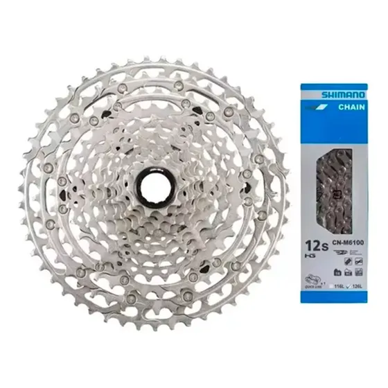 Casete Shimano Deore M6100 K7, 12 V, microspline +, color pl
