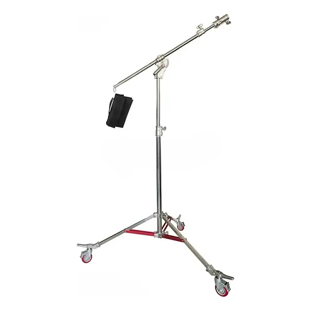 Stand De Luz Jirafa Gigante Acero Estudio Profesional 4.7m
