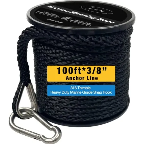 Cuerda De Anclaje Barco De Doble Trenzado De Nylon De 1...