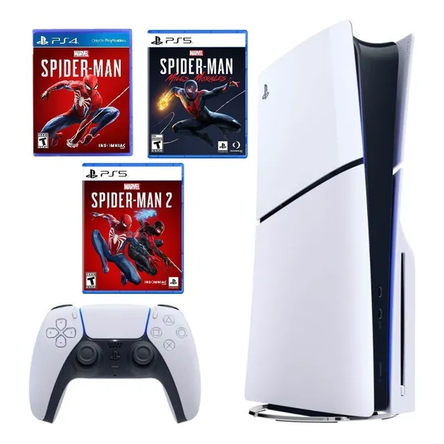 Consola Playstation 5 Ps5 Slim 1tb. Disco + Bundle Spiderman
