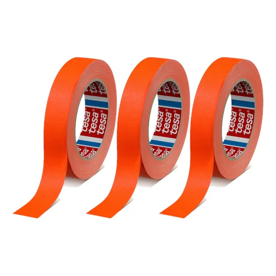 Pack X3 Cintas Gaffer Naranja Fluorescente 25mmx25m Tesa