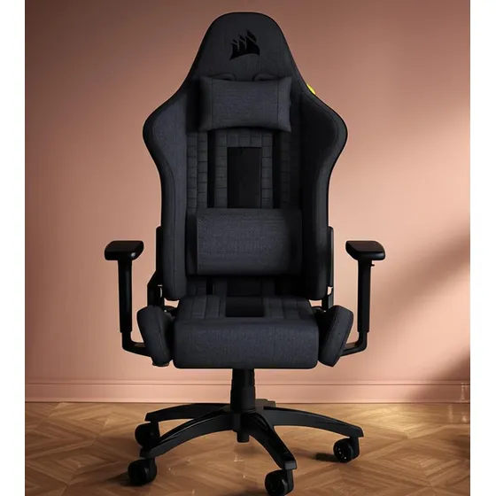 Silla Gamer Corsair Tc100 Relaxed Textil Gris/negro Color Ne