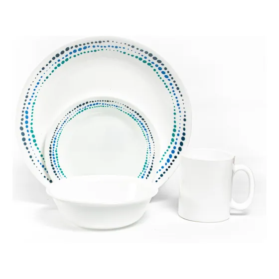 Vajilla 16 Pzs Redonda Ocean Blues Corelle - 1119403