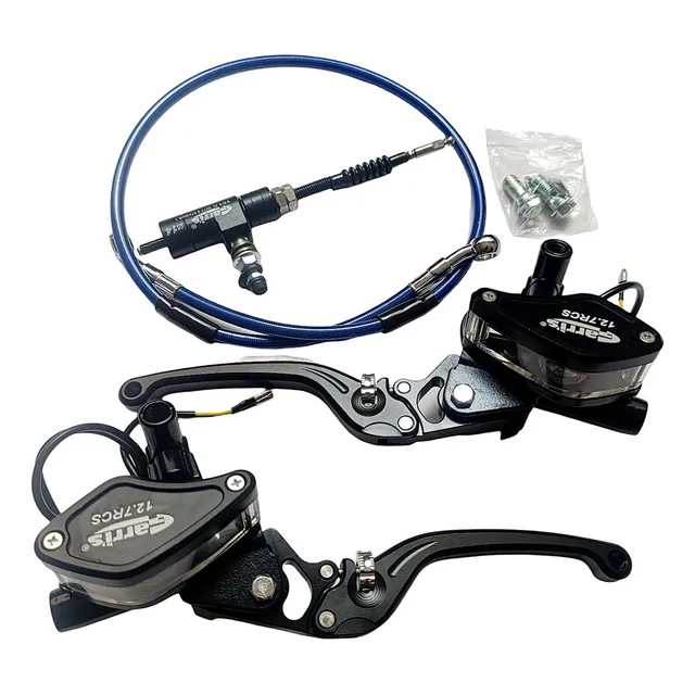 Kit Bomba Freno Y Clutch Hidráulico + Línea Blindada Moto