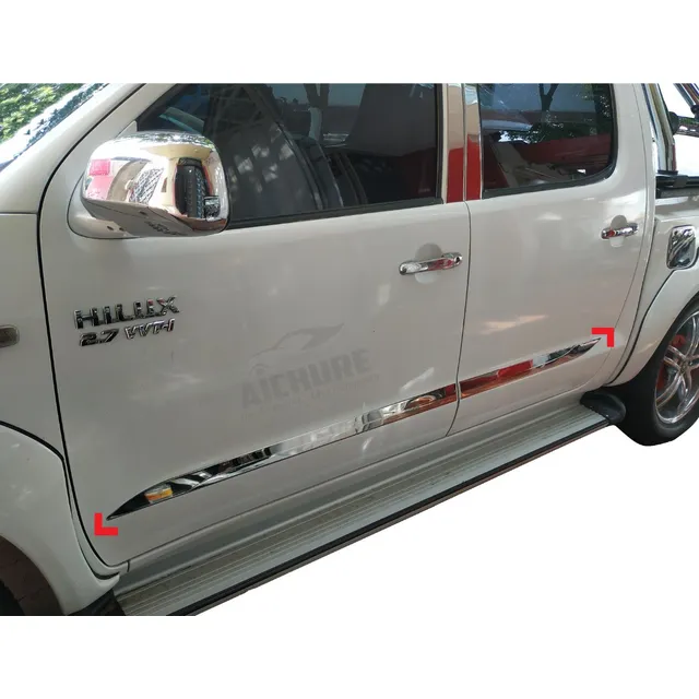 Biseles Cromados Laterales De Toyota Hilux 2006 A 2016