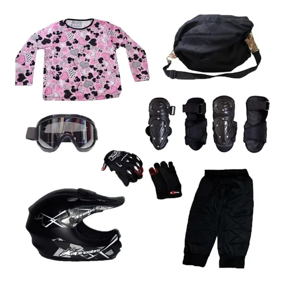 Kit Uniforme Todo Bicicross Y Bmx Infantil Completo