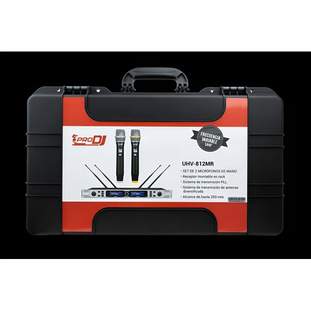 Microfono Inalambrico Doble De Mano Uhv812mr Pro Dj
