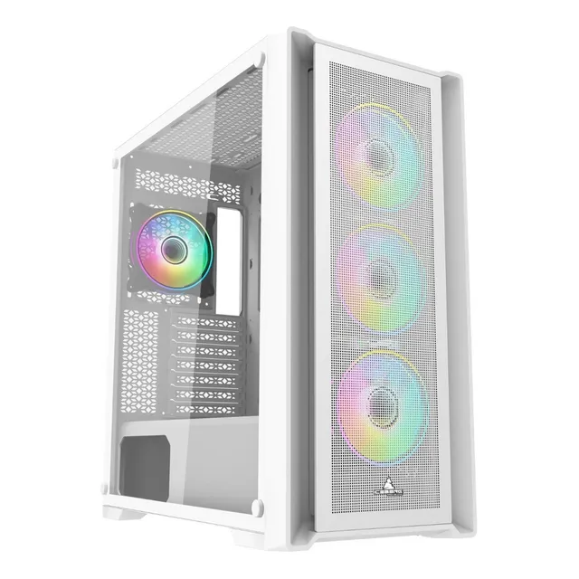 Chasis Caja Gamer Iceberg Titan M16 Blanca X4 Argb Fans Colo