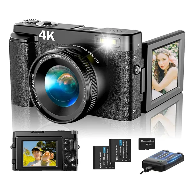 Cámara Digital 4k Para Enfoque Automático De Fotografía,. Co