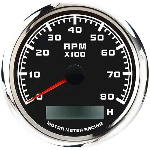 Tacómetro W Pro De 85 Mm 33/8 8000 Rpm Horómetro Imp...
