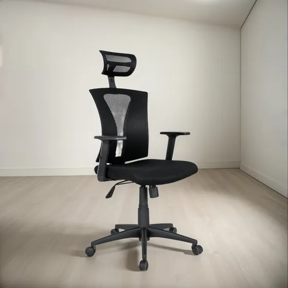 Silla De Oficina Praga Ergonomico Graduable Color Negro Mate