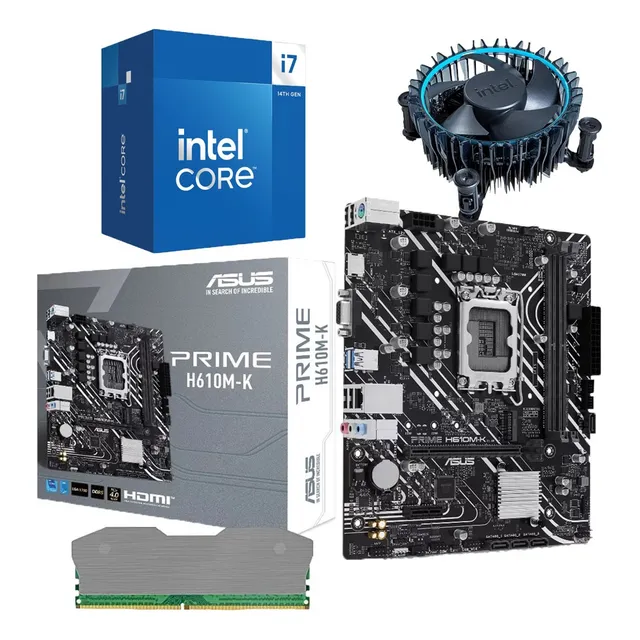 Combo Board H610m Ddr5 Procesador Core I7 14700 Ram 32gb Pc