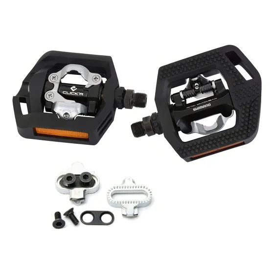 Pedales Doble Propósito Shimano T421 Clickr Con Calas Mtb Co