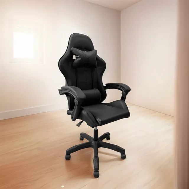 Silla Gamer Ergonómica Ness Reclinable Cojín Lumbar Negra
