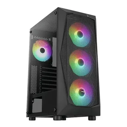 Chasis Caja Gamer Aerocool Falcon Rgb Vidrio 4 Fans Argb Col