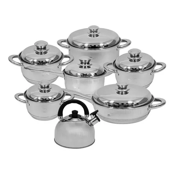Juego De Ollas 13 Piezas Hoffman Germany Acero Inoxidable