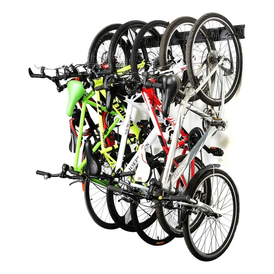 Portabicicletas De Acero Inoxidable 6 Ganchos Hogar Negro