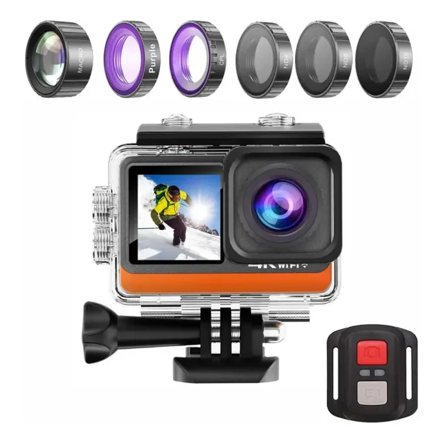 Cámara Deportiva 4k Ultra Hd Wifi Con Filtros Incluidos Zoom