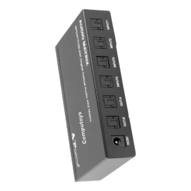 Selector Y Splitter Toslink Audio Optico 4x2 Computoys Sas