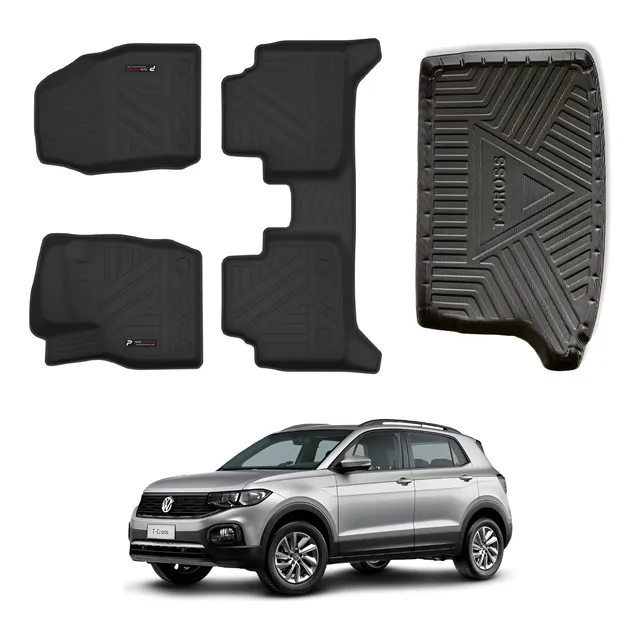 Tapetes Volkswagen Tcross Termoformados 2 Filas + Baul Max