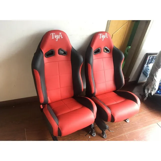 Asientos Para Carro Sillas Deportivas En Cuero Vinilo Nuevas