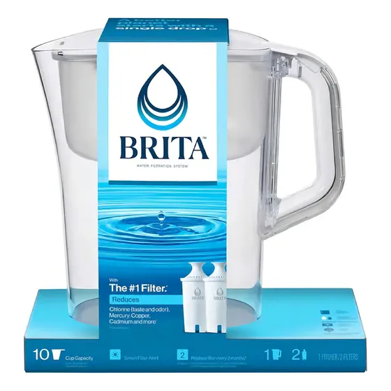 Jarra Brita Purificadora De Agua Con 2 Filtros Para 10 Tazas