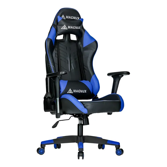 Silla Gamer Azul Magnux Ergonomica Respaldo Alto Gran Tamaño