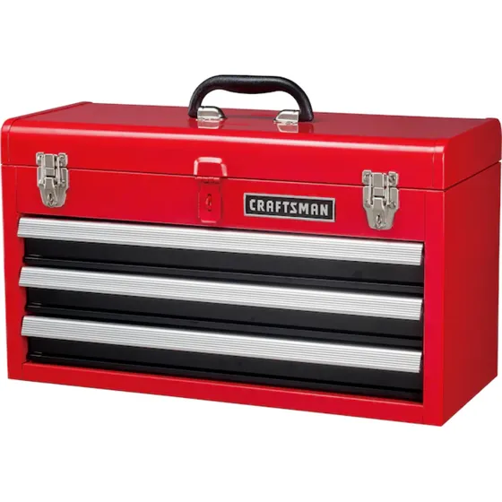 Caja De Herramientas Craftsman Metálica De 3 Cajones En Rojo