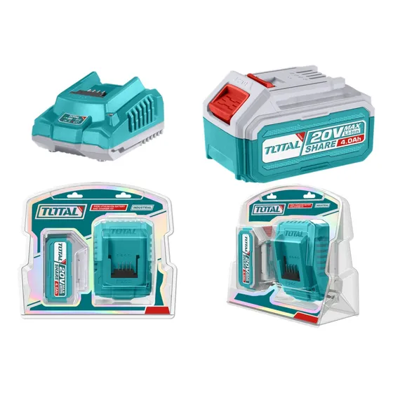 Kit Batería Y Cargador 20v 4.0ah Industrial Total