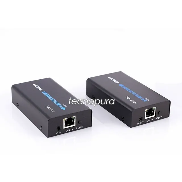 Kit Extensor Hdmi 100 Metros Requiere 1 Cable Red Utp Rj45