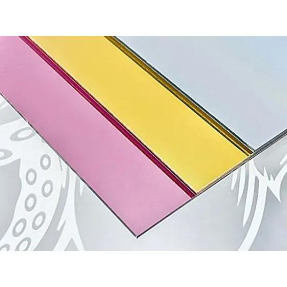 Láminas Acrílicas Espejo Dorado 3mm 12 X24 Para Proyectos D
