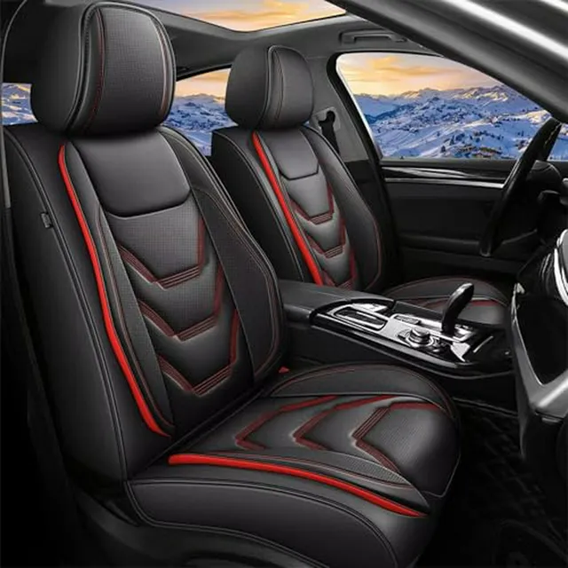 Funda De Asientos Para Nissan Kicks , Cuero Negro & Rojo