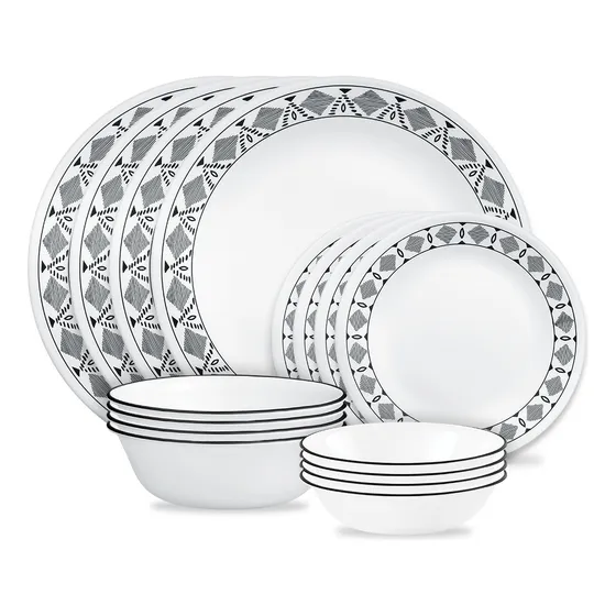 Vajilla Corelle Clasica Cusco 16pc 1148571 Color Blanco con