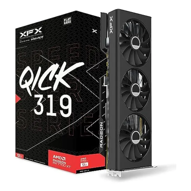 Xfx Speedster Qick319 Rx 7700 Xt Negro Tarjeta Gráfica Para