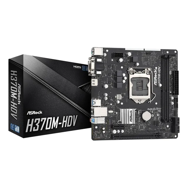 Board Asrock Intel H370m-hdv - Lga 1151 Negro
