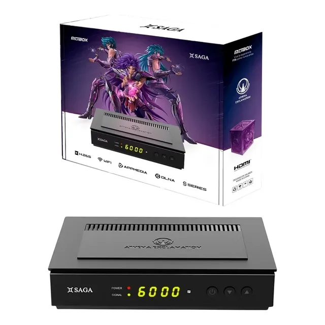 Receptor Fta Miui Saga Twin Full Hd Wifi H.265 Tv Satelital