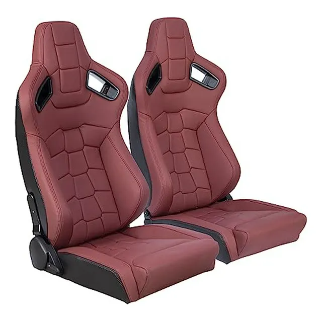 Asientos Deportivos Universales De Cuero Pvc Para Autos - Aj