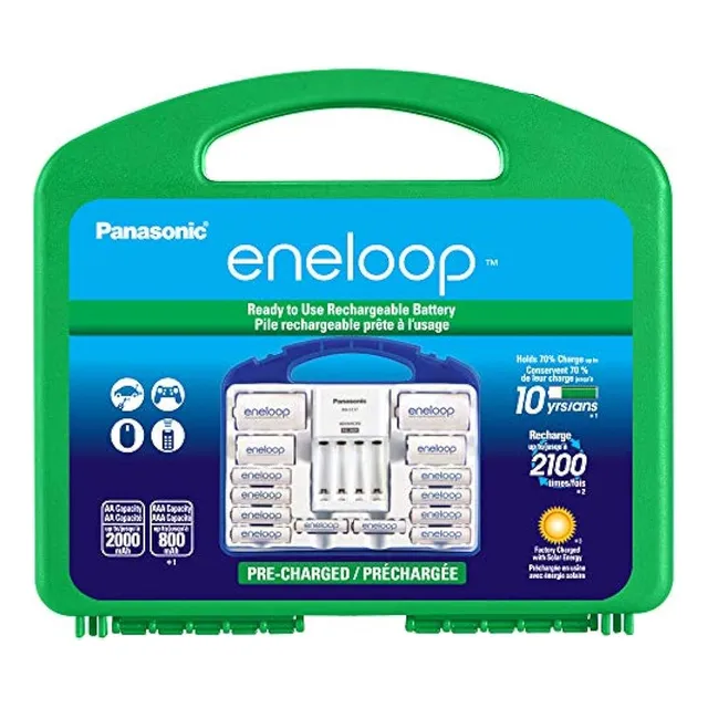 Panasonic Kj17mcc82a Eneloop Power Pack 8aa 2aaa 2 C Adaptad