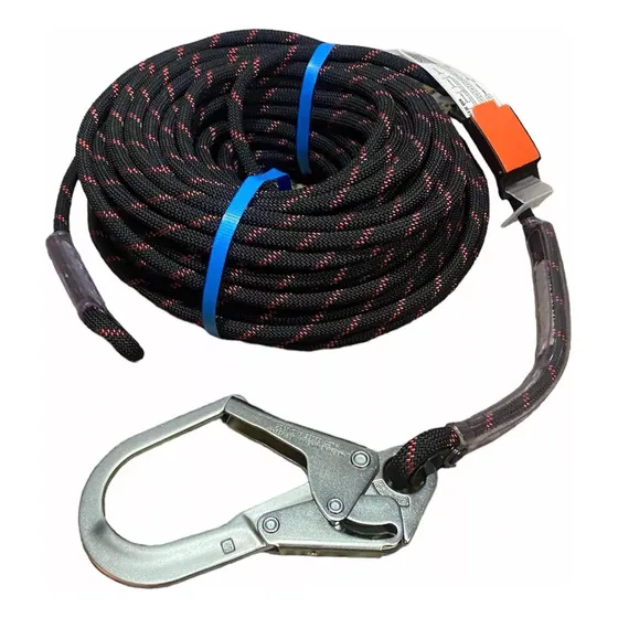 Cuerda Línea De Vida 13 Mm X 30 Metros Certificada + Gancho
