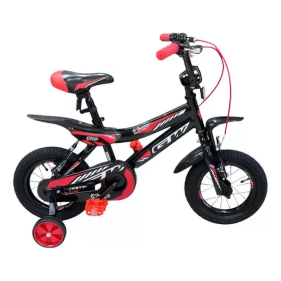 Bicicleta Niño Gw Tipo Moto Rin 16 De 4 A 7 Años Color Negro